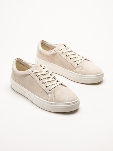 Vagabond - Zoe - Ljusbeige sneakers i mocka