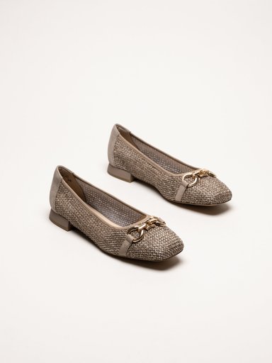 Caprice - Bruna ballerinaskor med spänne