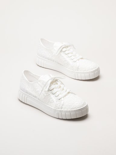 Marco Tozzi - Vita broderade snörskor