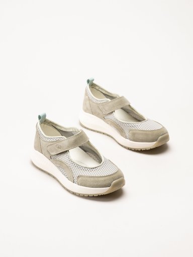 Green Comfort - Zigga Mary Jane - Gröna ballerinaskor i mocka