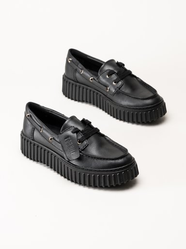 Clarks - Torhill Boat - Svarta snörskor