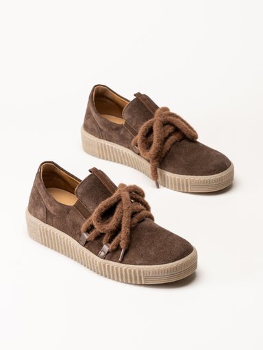 Gabor - Bruna sneakers i mocka