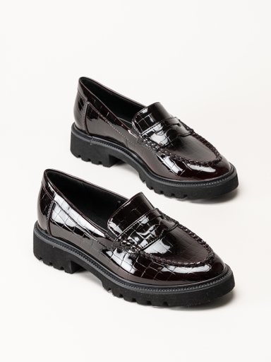Jana - Bordeauxfärgade loafers