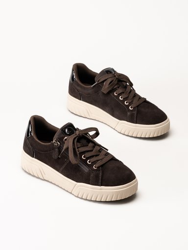 Tamaris - Wide fit - Mörkbruna mockaskor