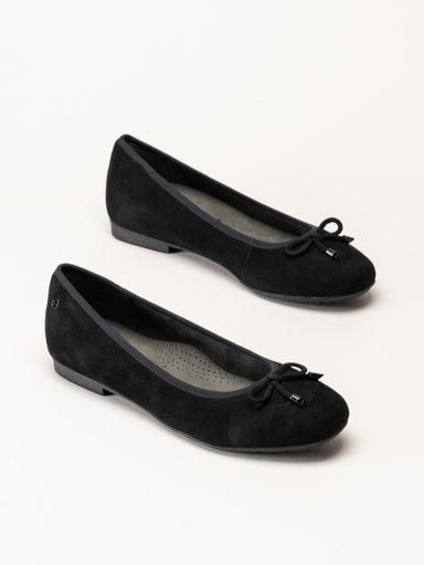 Tamaris - Wide fit - Svarta ballerinaskor