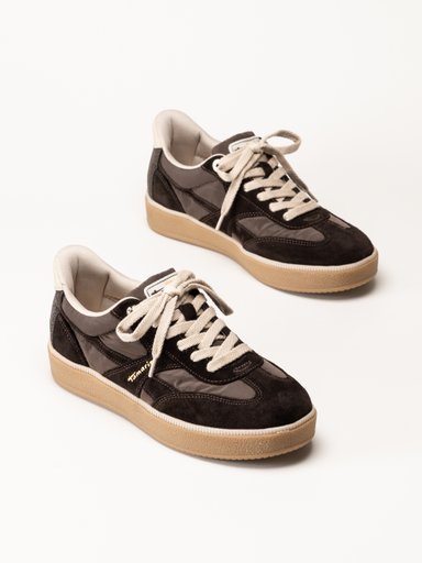 Tamaris - Wide fit - Mörkbruna sneakers