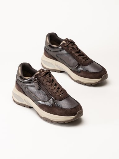 Tamaris - Mörkbruna sneakers