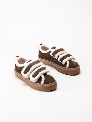 Inuikii - Shearling - Mörkbruna ullfodrade sneakers