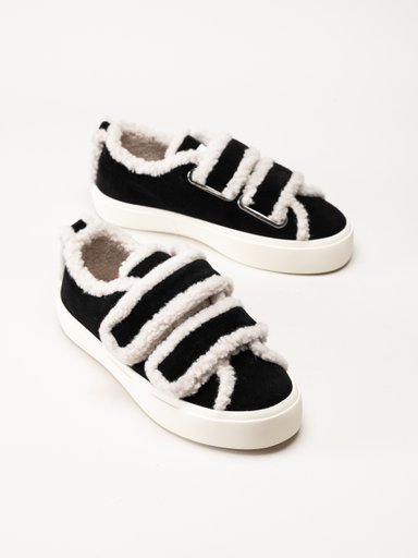 Inuikii - Shearling - Svarta ullfodrade sneakers