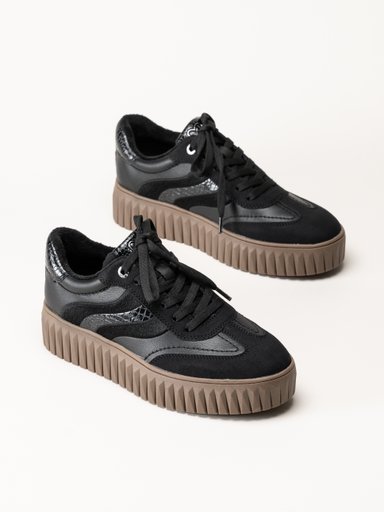 Marco Tozzi - Mörkbruna sneakers
