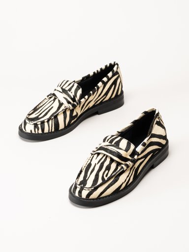 Steve Madden - Adison - Zebramönstrade loafers