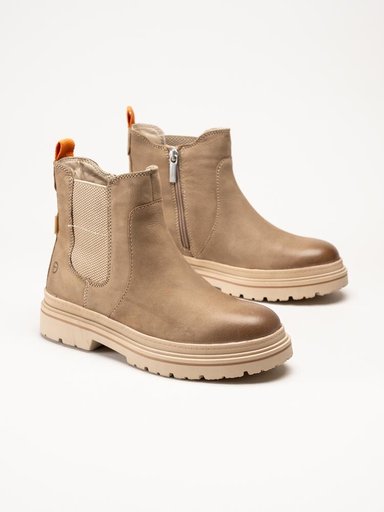 Tamaris Wide - Beiga varmfodrade boots