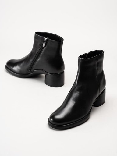 Ecco - Sculpted 35 Clean - Svarta stövletter i skinn