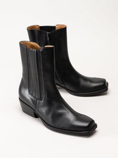 Gabor - Svarta western boots i skinn