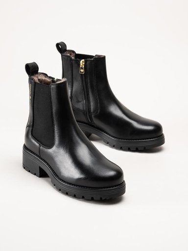 Canada Snow - Mount Kimberly - Svarta boots med fårskinn och broddar