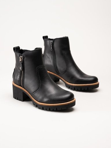 Panama Jack - Pauline Trav - Svarta varmfodrade boots i skinn