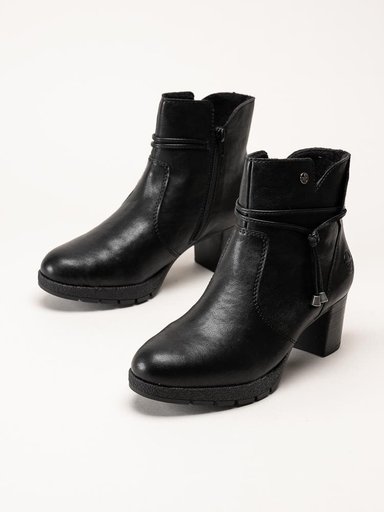 Rieker - Svarta stövletter med klack