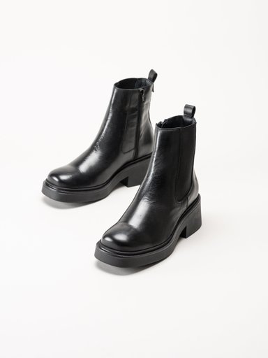 Shoedesign Copenhagen - Saddle - Svarta chelsea boots i skinn