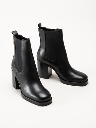 Tommy Hilfiger - Square Toe Chelsea - Svarta chelsea boots med klack