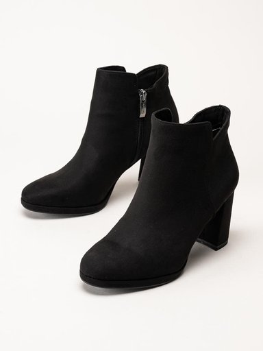 Tamaris - Svarta stövletter med klack