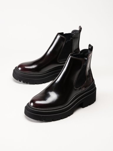 Tamaris - Vinröda boots i polido-syntet