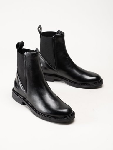 Mjus - Fabia - Svarta chelsea boots i skinn