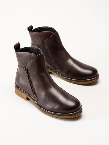 Rosa Negra - Bruna boots i skinn