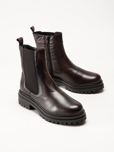 Rosa Negra - Mörkbruna boots i skinn