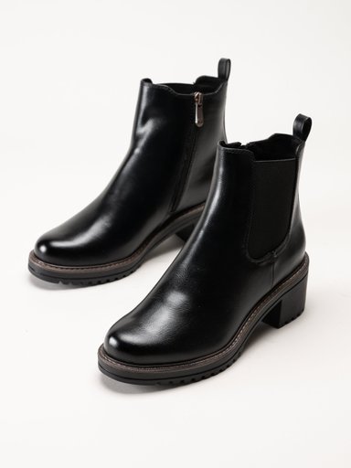 Marco Tozzi - Svarta boots med klack