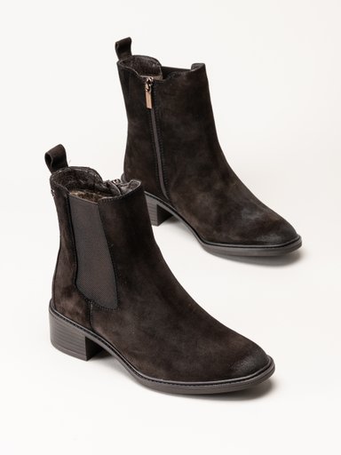 Tamaris - Wide fit - Mörkbruna boots