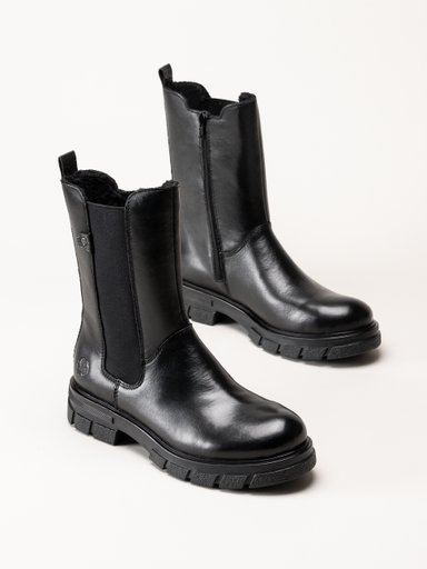 Rieker - Svarta höga chelsea boots