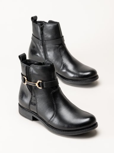 Rieker - Svarta fodrade boots
