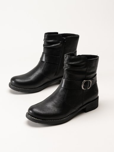 Rieker - Svarta fodrade boots
