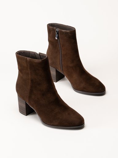 Caprice - Mörkbruna fodrade mockaboots