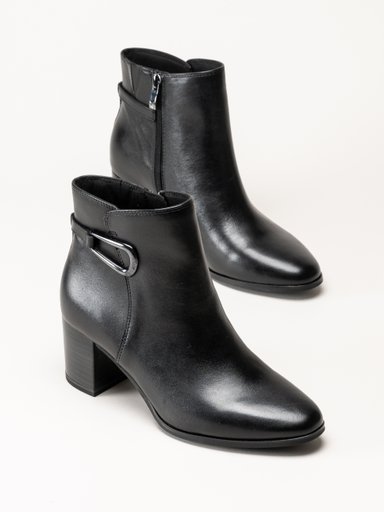 Caprice - Svarta skinnboots