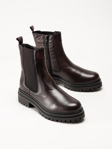 Rosa Negra - Mörkbruna skinnboots