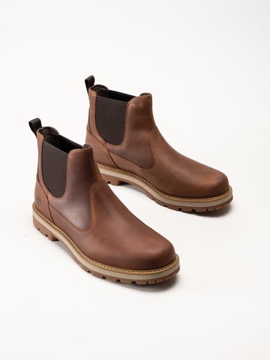 Timberland - Britton Road - Bruna chelsea boots i oljad nubuck