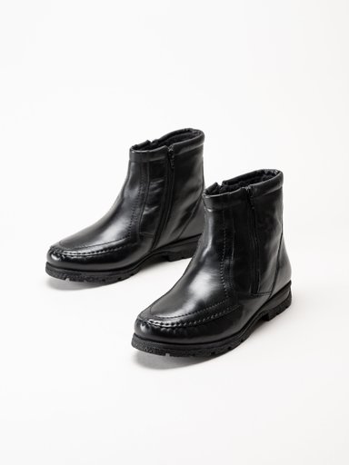 Marco Bossi - Svarta fodrade boots i skinn