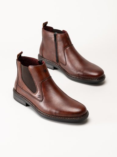 Rieker - Ljusbruna fodrade chelsea boots