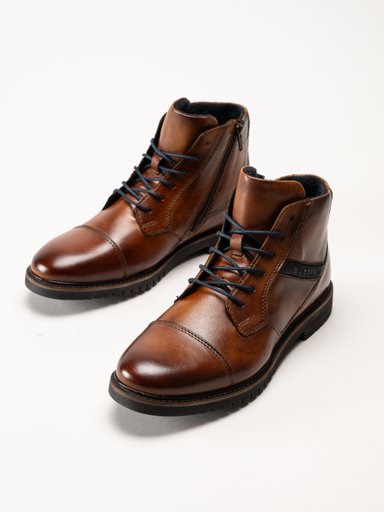 Bugatti - Caj - Bruna kängor i skinn