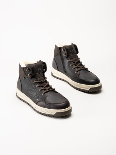 Rieker - Mörkbruna fodrade sneakers