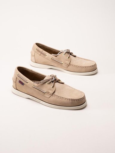 Sebago - Portland Flesh Out - Beige seglarskor i nubuck