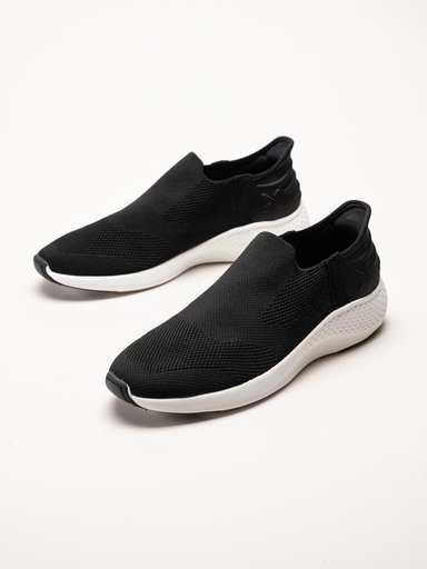 Exani - Ease M - Svarta slip on skor i textil