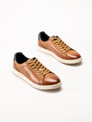 Bugatti - Powder - Ljusbruna sneakers i skinn