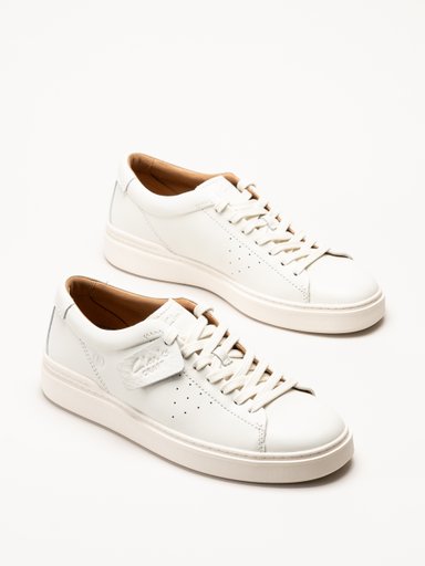 Clarks - Craft Swift - Vita sneakers i skinn