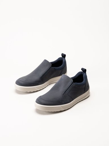 Ecco - Byway M Slip-On - Mörkblå slip on skor