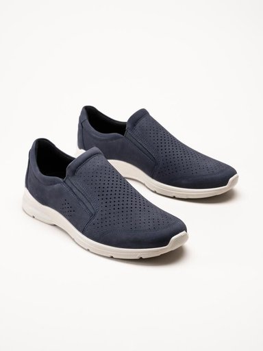 Ecco - Irving Slip On Perf - Mörkblå slip on sneakers