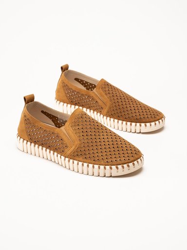 Ilse Jacobsen - Tulip Men - Bruna slip on skor