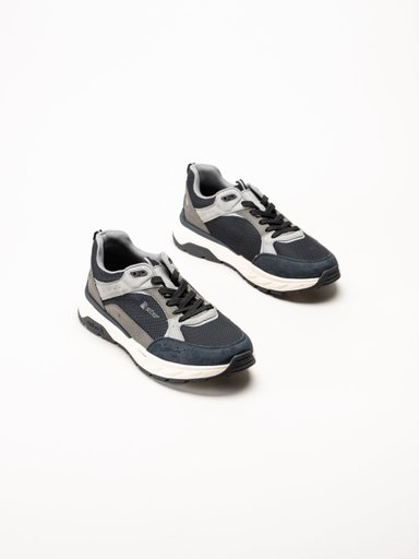 Rieker - Svarta sneakers i textil