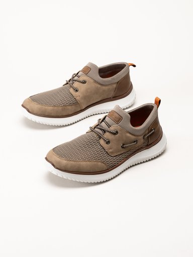 Rieker - Beige sneakers i textil